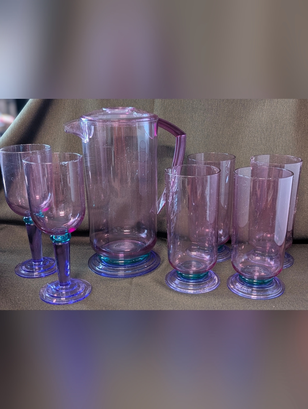 Vintage Acrylic Drink Set